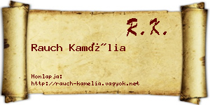 Rauch Kamélia névjegykártya